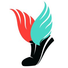 Sport shoes sign with wings N2