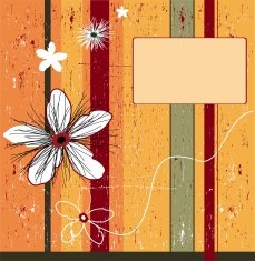 Grunge orange flower background