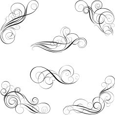 Set of calligraphy design