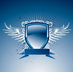 shielded wings blue N2