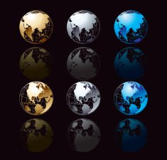 Cristall globe in black
