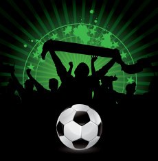green banner with fans and ball N2