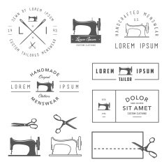 Vintage-style tailor design concepts and labels N2