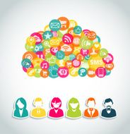 social media Cloud computing concept N2