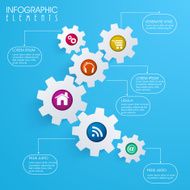 Set of infographic elements with web icons N2