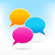 Empty speech bubble icon blank chat room button