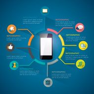 Modern Infographics circle with phone N2