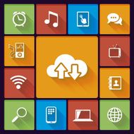 cloud social media icons