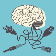 Brain connectivity vector illustration