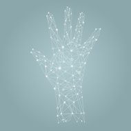 Hand network illustration