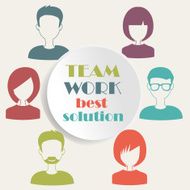 teamwork concept with people icons N2