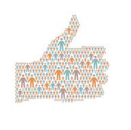 Thumbs up with people icons