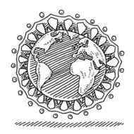 Paper Chain People Around The Globe Drawing N2