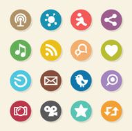Social Media Icons - Color Circle Series