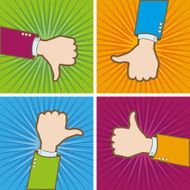 Like hand vector concept