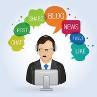 blogging man