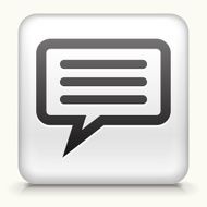 Square Button with Chat Bubble interface icon N2