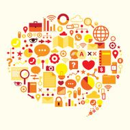 Business social media finance vector icons N2