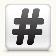 Square Button with Hashtag