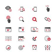 SEO services icon set N3