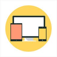 Responsive theme flat style colorful vector icon for info gra N2