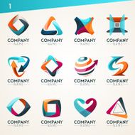 Logo template and globe vector web Icon