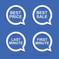 speech bubble label vector with best price N2