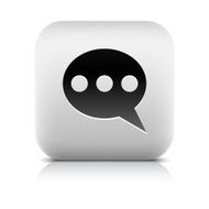 Speech bubble sign chat room pictogram rounded square icon button