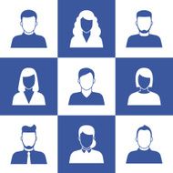 People profile silhouettes