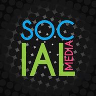Social Media Black Halftone Background