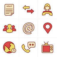 Icons Style Media and communication icons