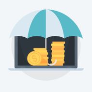 Insurance Flat style colorful vector icon