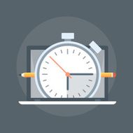 Timer flat style colorful vector icon
