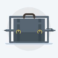Portfolio flat style colorful vector icon N2