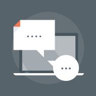 Blog flat style colorful vector icon