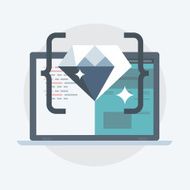 Clean Code flat style colorful vector icon