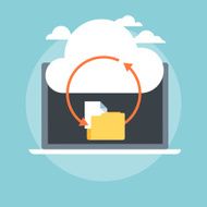 Cloud Computing flat style colorful vector icon