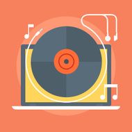 Music flat style colorful vector icon