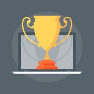 Award flat style colorful vector icon