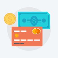 Payment Methods flat style colorful vector icon