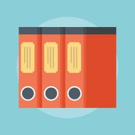 Documents Database flat style colorful vector icon