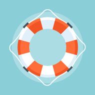 Security Service Life Buoy flat style colorful vector icon