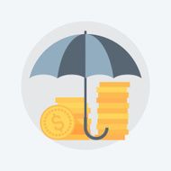 Insurance Flat style colorful vector icon N2