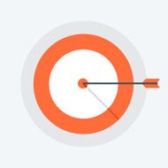 Target Success Flat style colorful vector icon