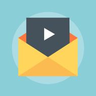 Video Marketing flat style colorful vector icon N2