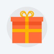 Gift Box flat style colorful vector icon
