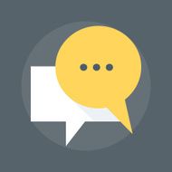 Messaging flat style colorful vector icon