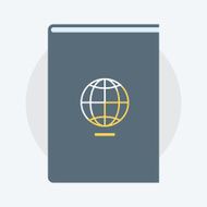 Business Travel flat style colorful vector icon