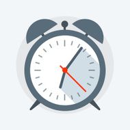 Clock flat style colorful vector icon