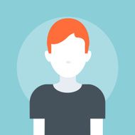Male Avatar flat style colorful vector icon N2